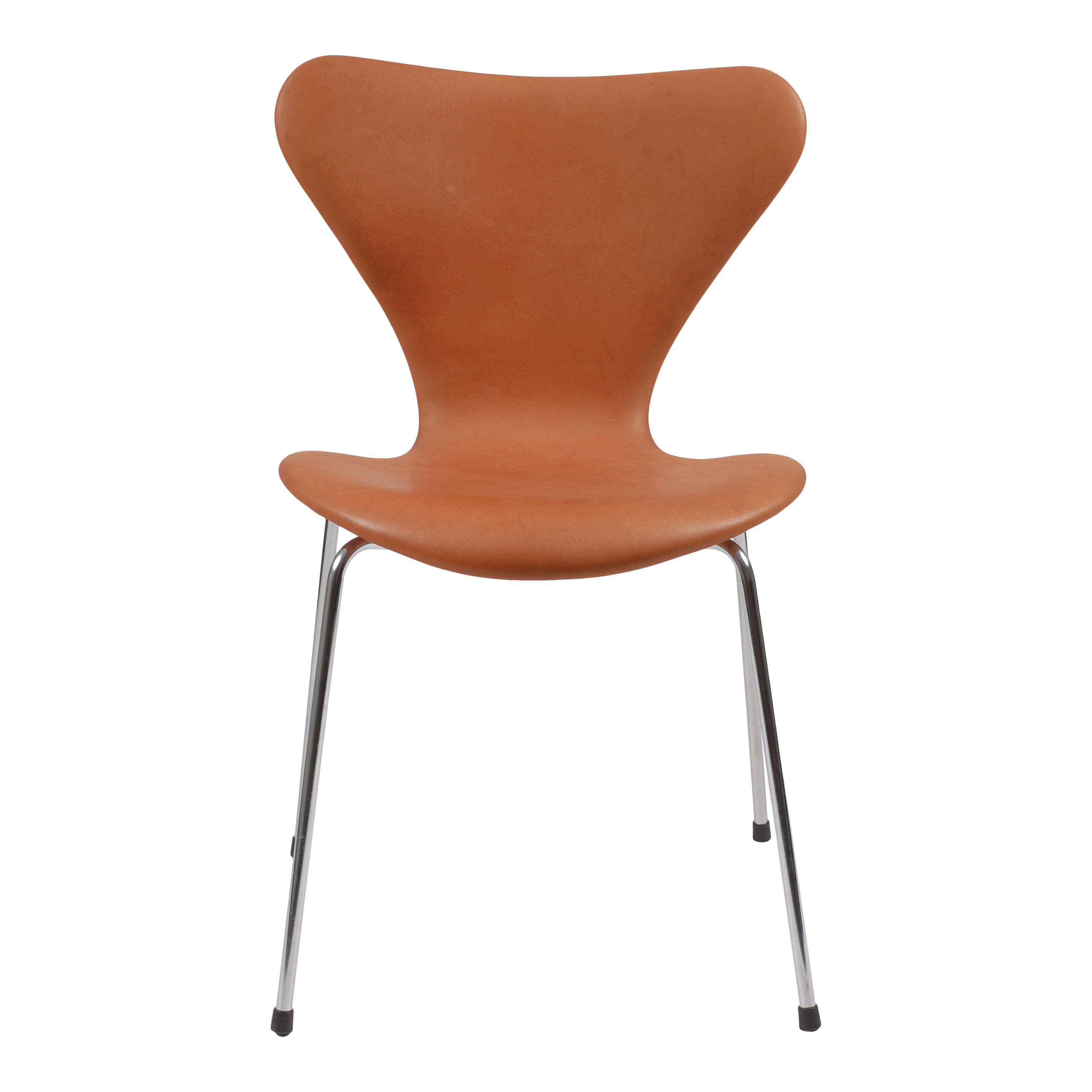Arne Jacobsen 3107, 7 chair with cognac aniline leather - Cph-Classic